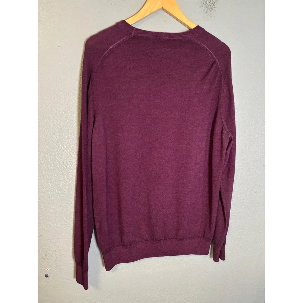 Jack Victor Mens 100% Virgin Wool‎ Purple Crewneck Sweater Size XL